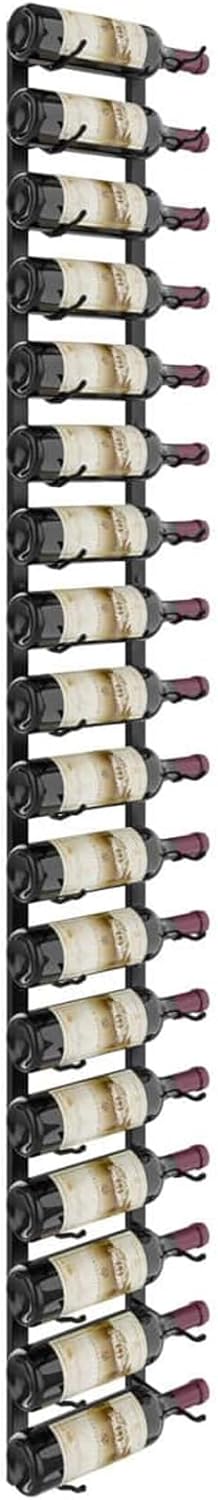 Home Bar Shelves - Matte Black Single Depth Metal Wall
