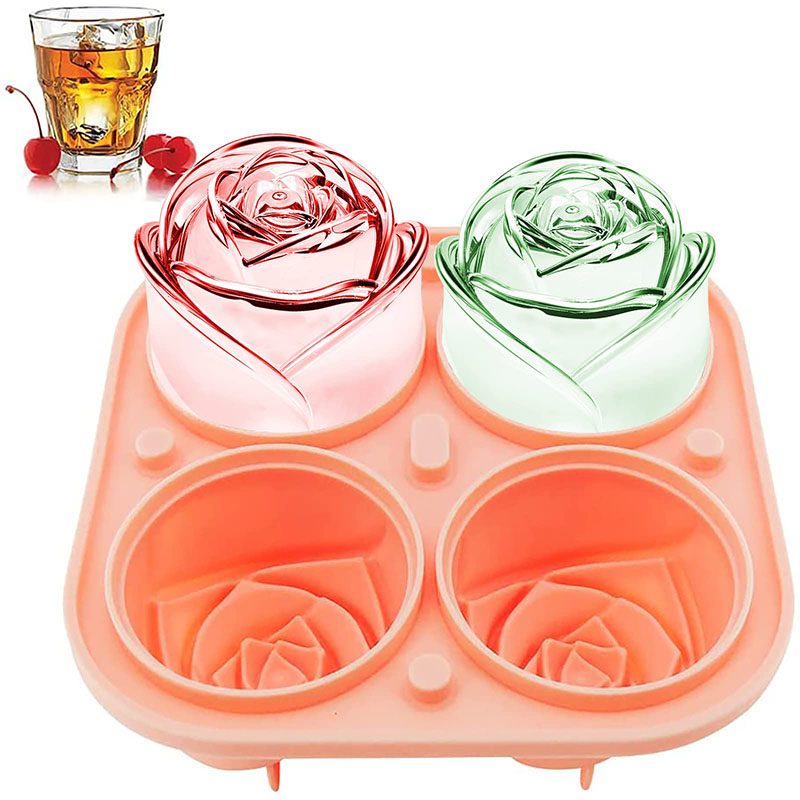 Ice Mold Sphere - Rose Ice Ball Molds 2.5 Inch