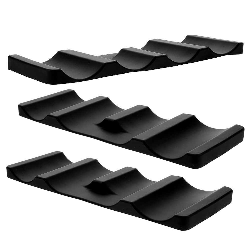 Home Bar And Fridge - 3Pcs Sleek Wave Silicone Beverage Mat