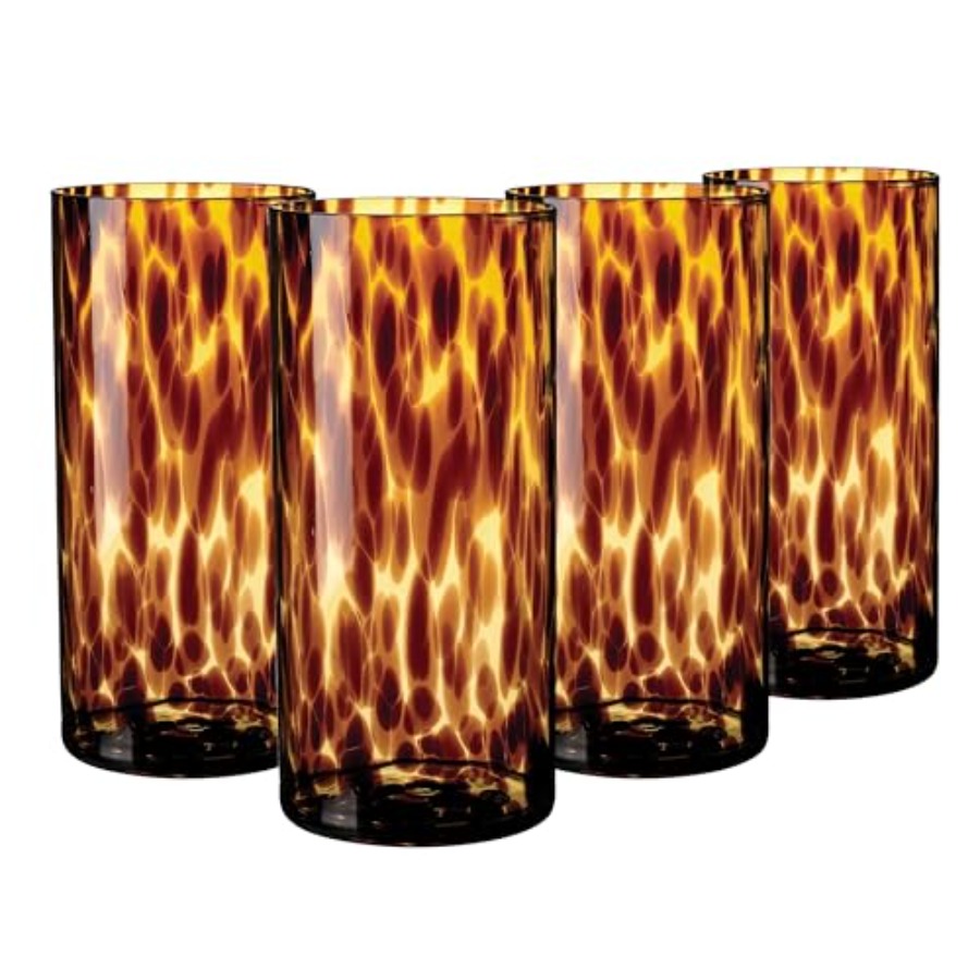 Highball Glass Set - Tortoise Shell Highball Glass Set of