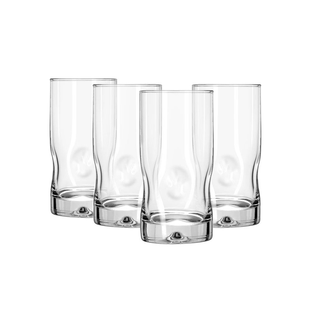 Highball Glass Set - Elegant Glass Drinking Cups Set of