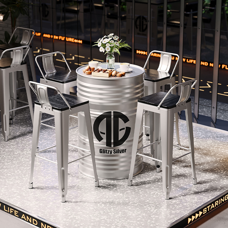 ‌Industrial Bar Table | Metal  - Home Bar Stools 评论和价格