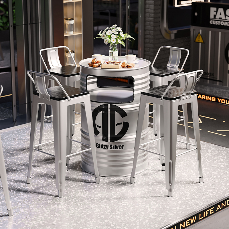 ‌Industrial Bar Table | Metal  - Home Bar Stools 评论和价格
