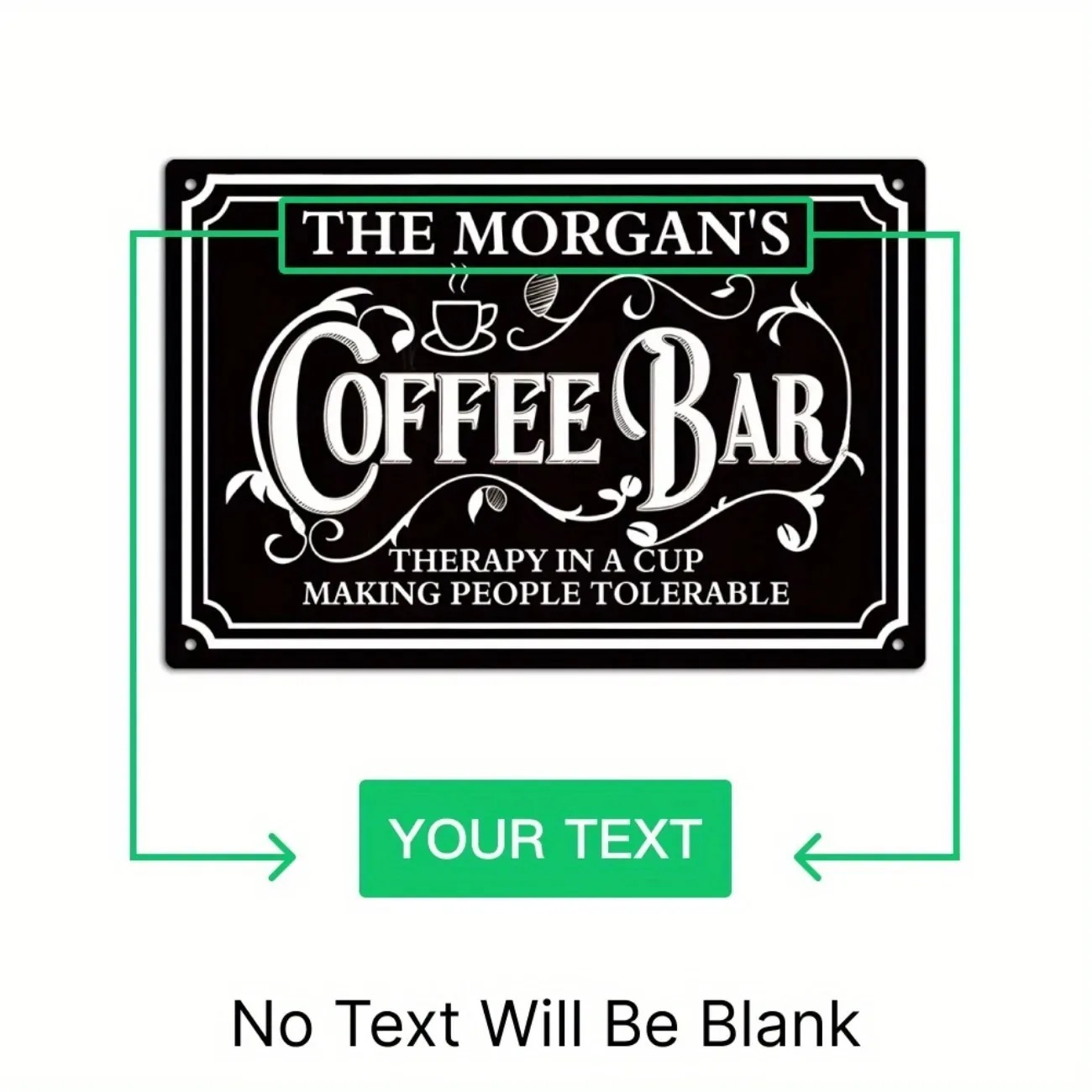 1PC Custom Text The Morgan's C - Home Bar And Coffee 评论和价格