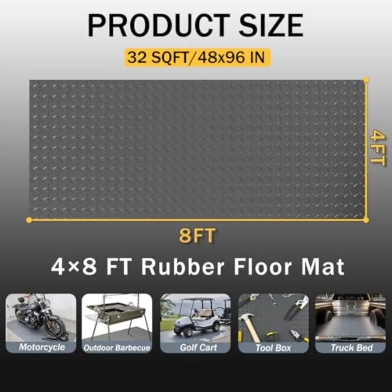 Garage Floor Mat,Thickened PVC - Bar Mat Rubber 评论和价格