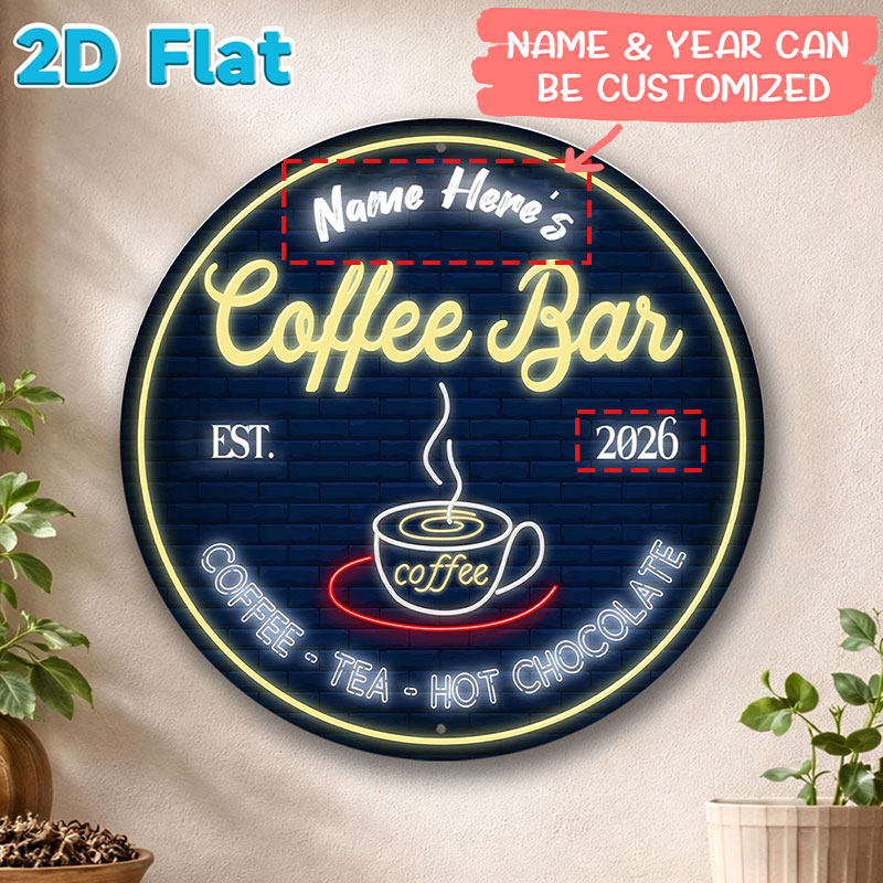 Custom Name & Year Coffee Bar  - Home Bar And Coffee 评论和价格