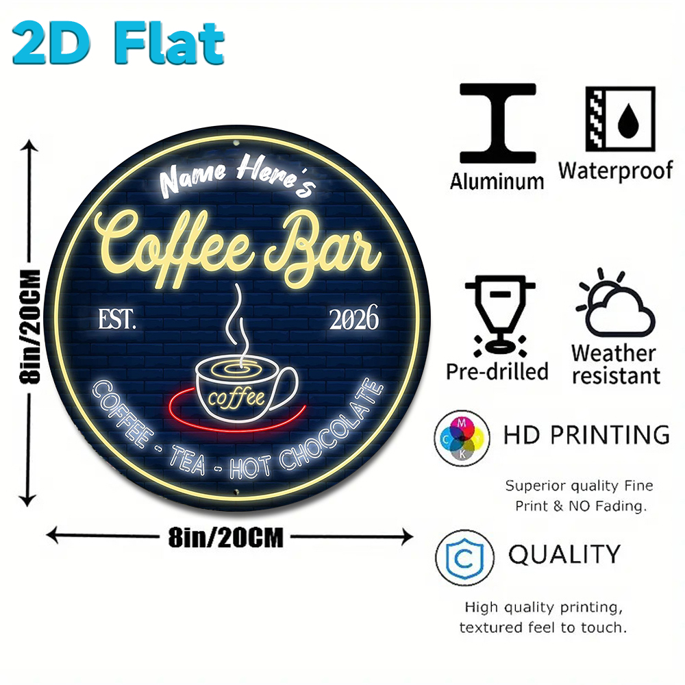 Custom Name & Year Coffee Bar  - Home Bar And Coffee 评论和价格