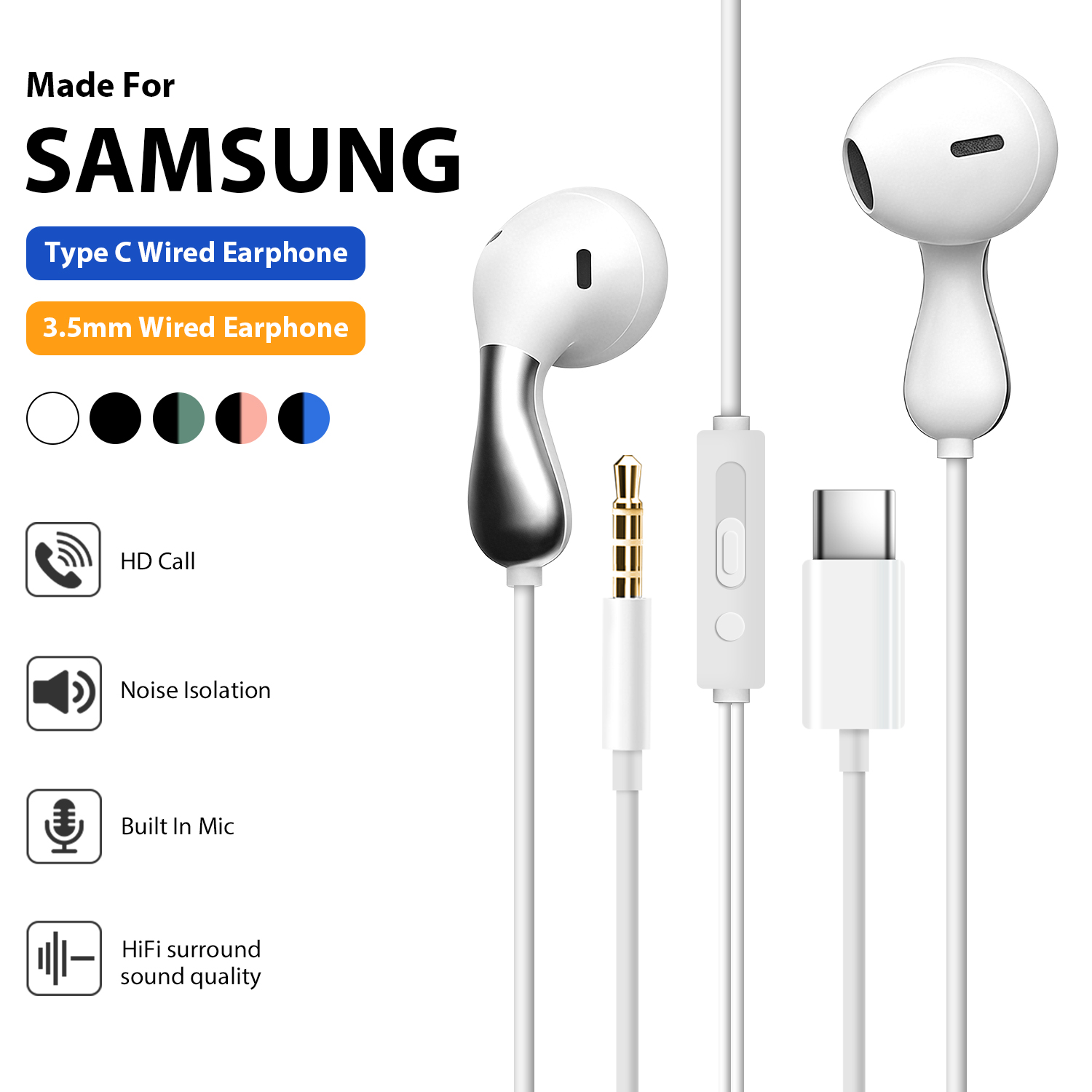 USB Type C Wired Headphones Fo - Home Bar Iphone 评论和价格