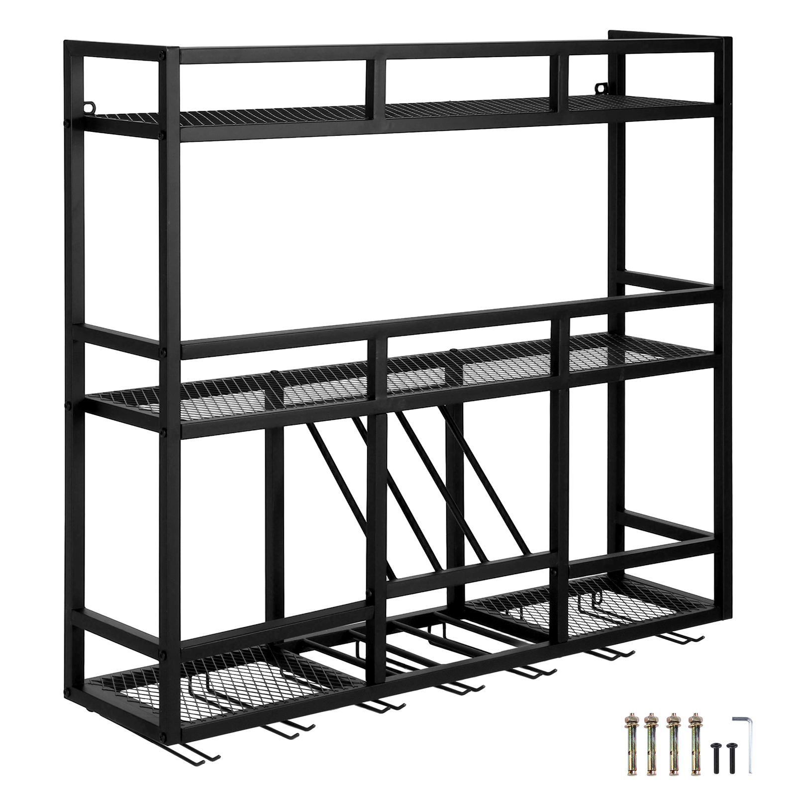 3 Tiers Floating Wine Bottle S - Home Bar Shelf 评论和价格