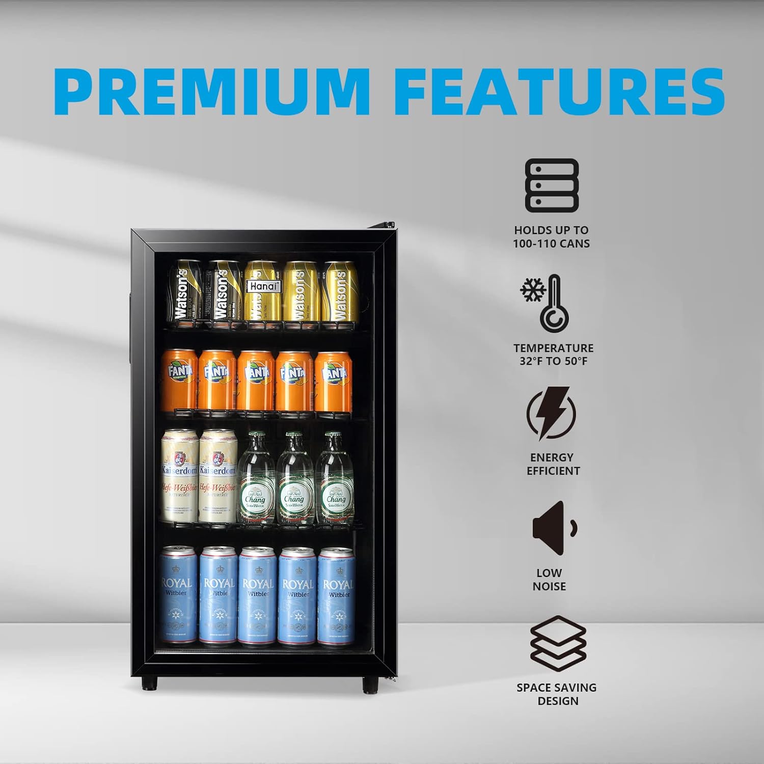 125-Can Mini Fridge Cooler wit - Home Bar And Fridge 评论和价格