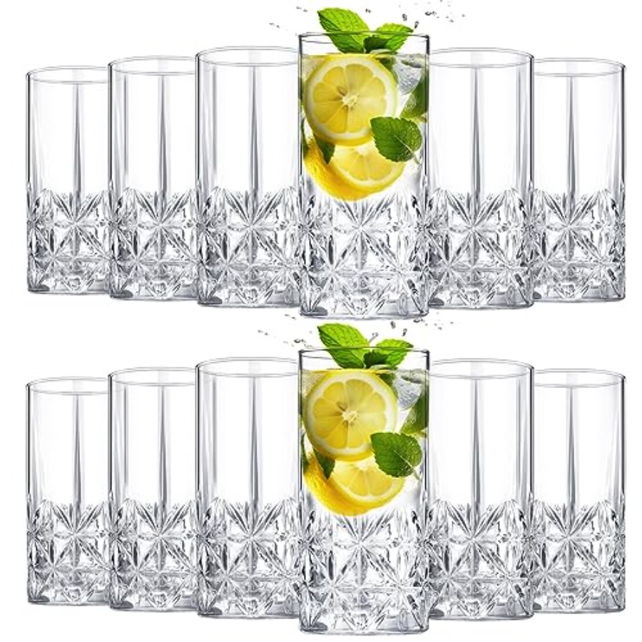 Set of 12 Tall Highball Glasse - Highball Glass Set 评论和价格