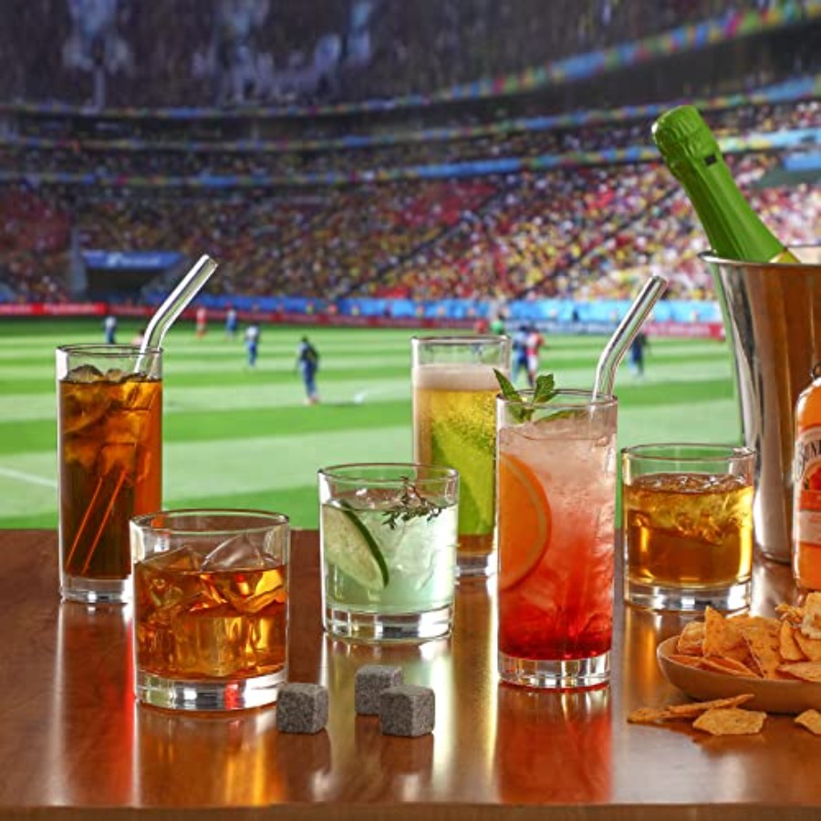 [ 12 Pack ] Glass Cups with Gl - Highball Glass Set 评论和价格