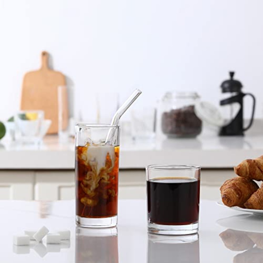 [ 12 Pack ] Glass Cups with Gl - Highball Glass Set 评论和价格