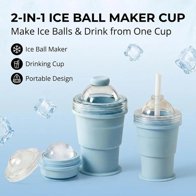 2-in-1  Silicone Folding Ice H - Ice Mold Sphere 评论和价格