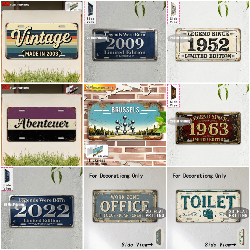 Vintage City Year Word Text Li - Home Bar Word 评论和价格