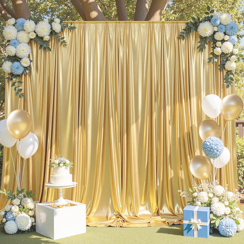 Gold Sequin Backdrop Curtain W - Home Bargains 评论和价格