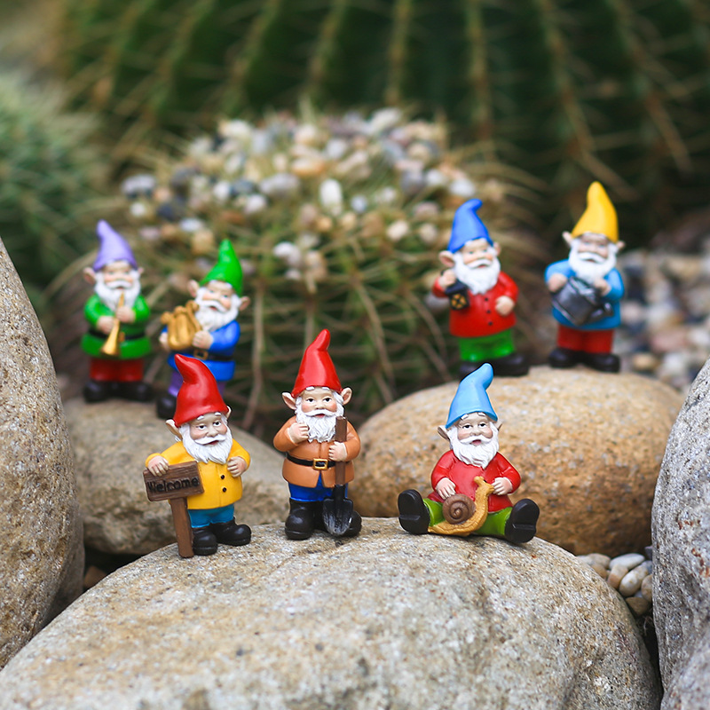 7Pcs/Set Miniature Funny Gnome - Home Bargains 评论和价格