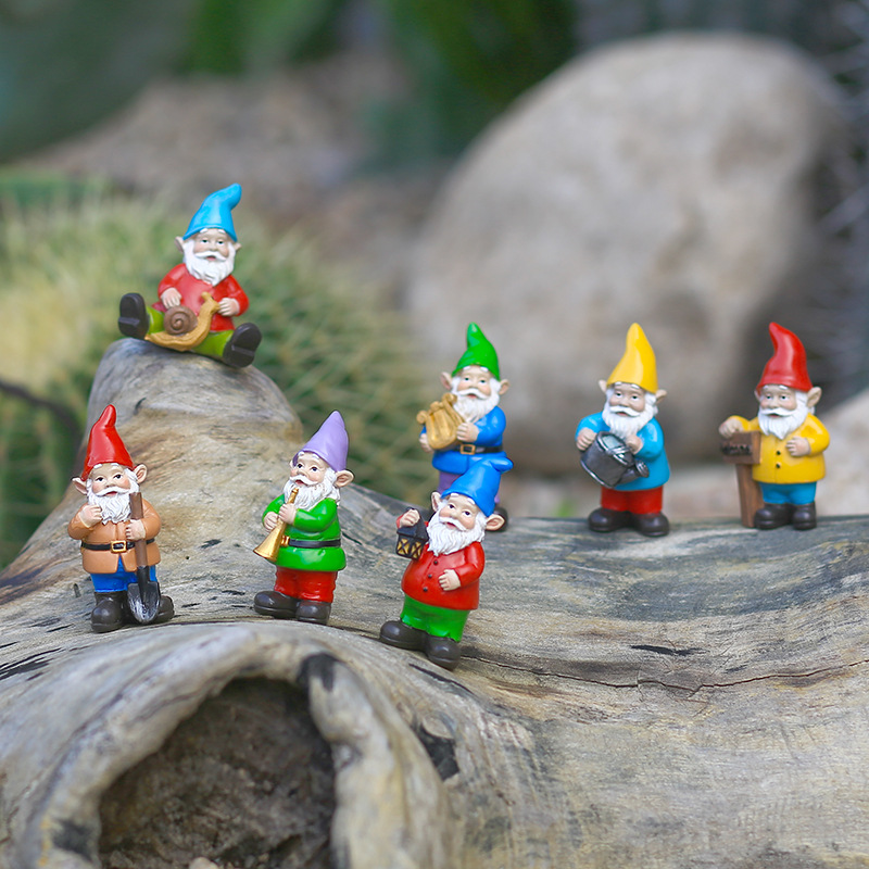 7Pcs/Set Miniature Funny Gnome - Home Bargains 评论和价格