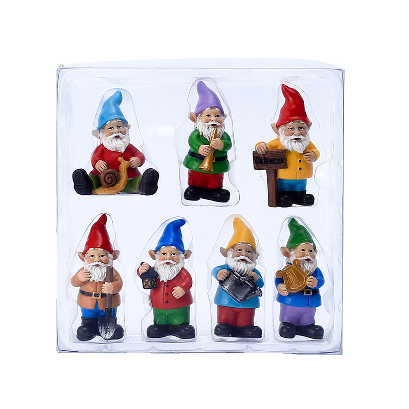 7Pcs/Set Miniature Funny Gnome - Home Bargains 评论和价格