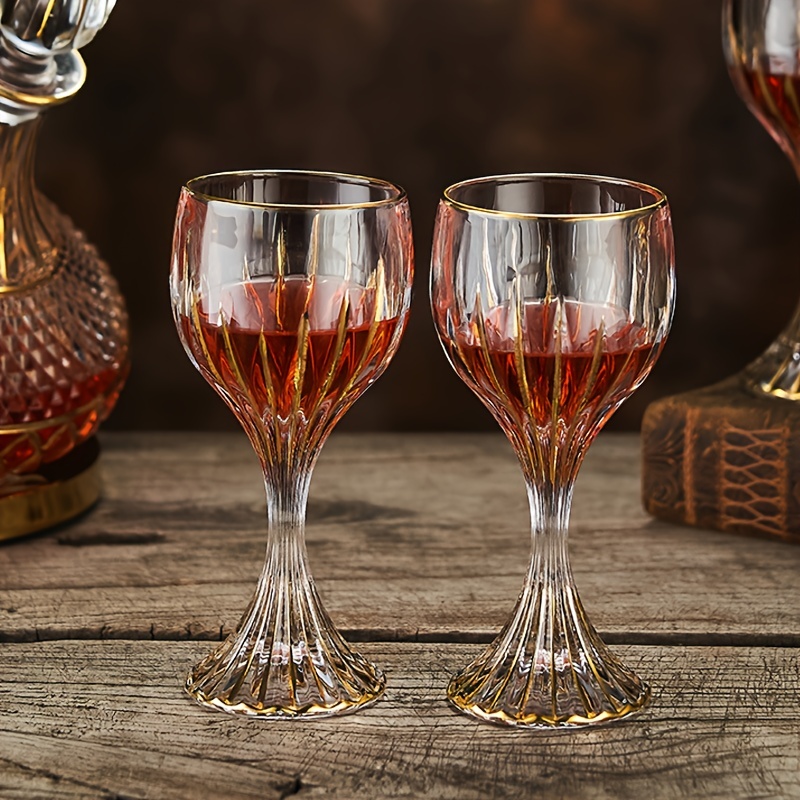 Luxury Crystal Gold Trim Wine  - Highball Glass Set 评论和价格