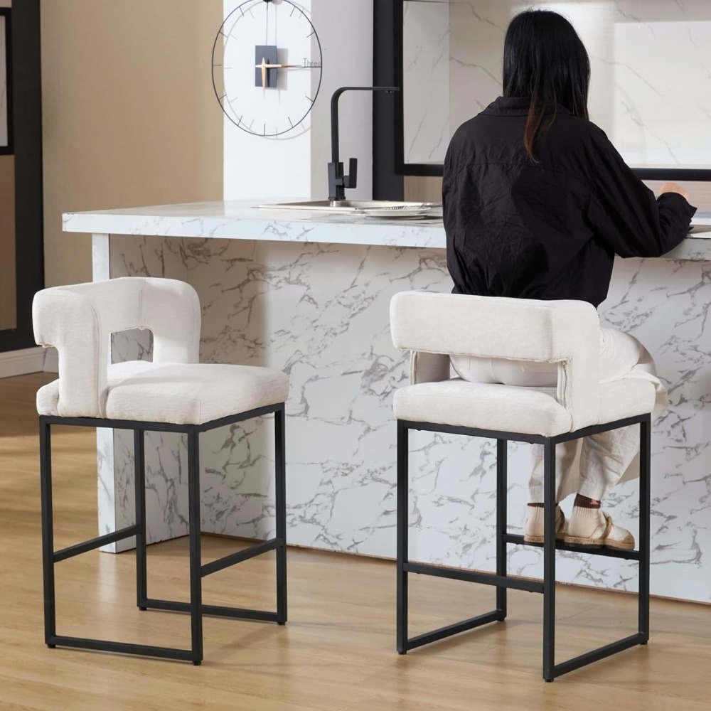 Modern Bar Stools Set of 2, 26 - Home Bar Stools 评论和价格
