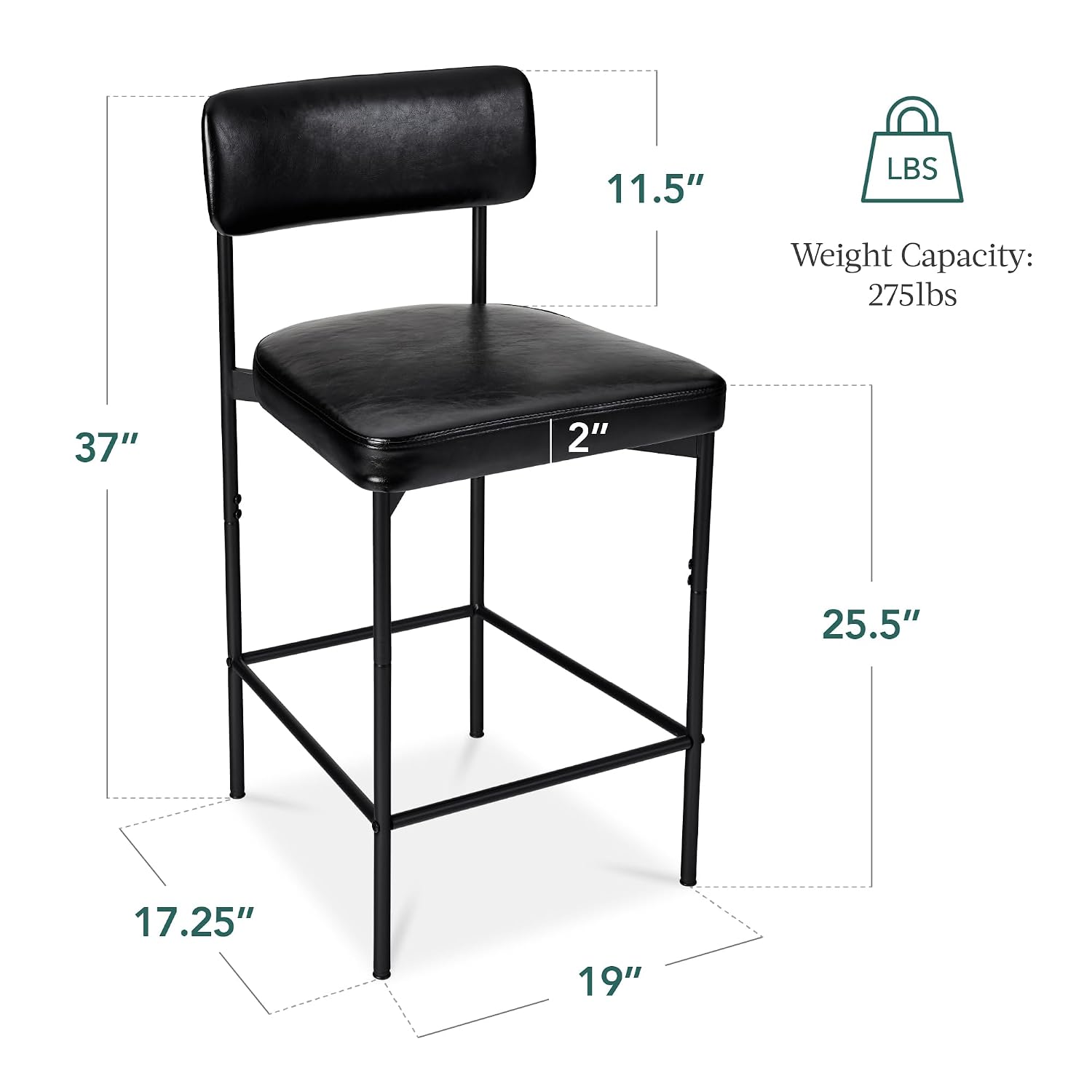 Set of 2, Armless Counter Heig - Home Bar Stools 评论和价格