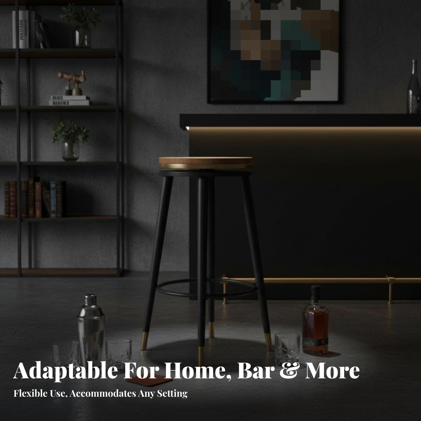 Padded Revolving Counter Stool - Home Bar Stools 评论和价格