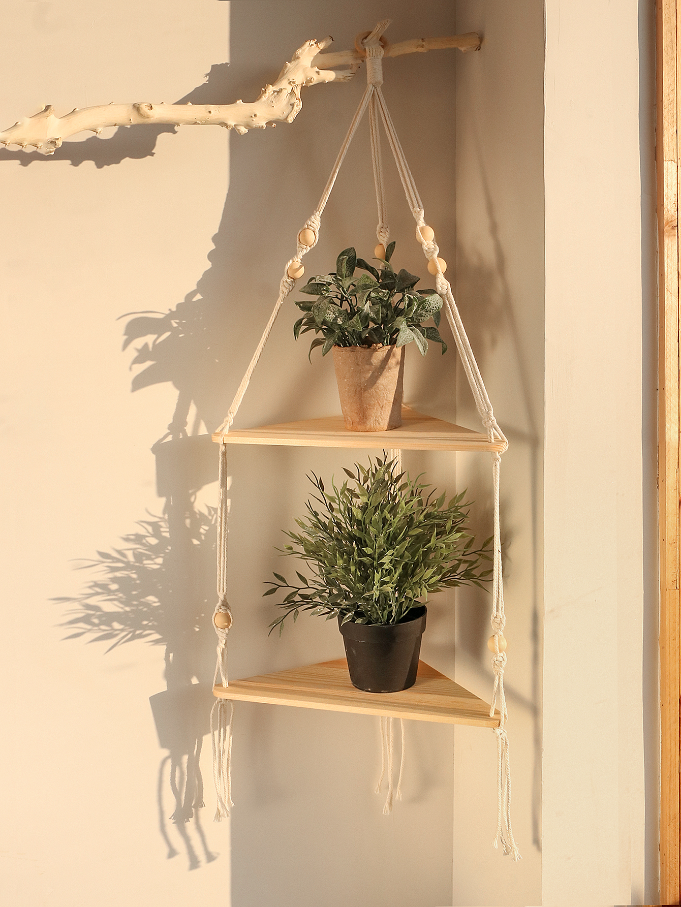 Wooden Corner Shelf Wall Decor - Home Bar Shelf 评论和价格