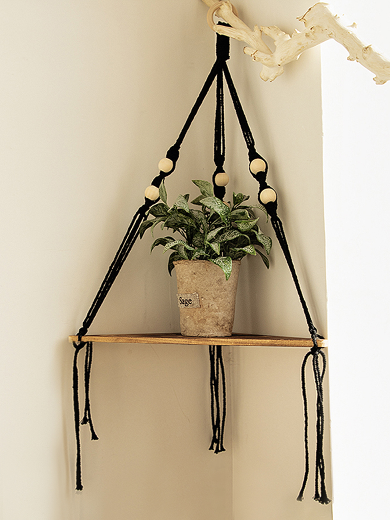 Wooden Corner Shelf Wall Decor - Home Bar Shelf 评论和价格