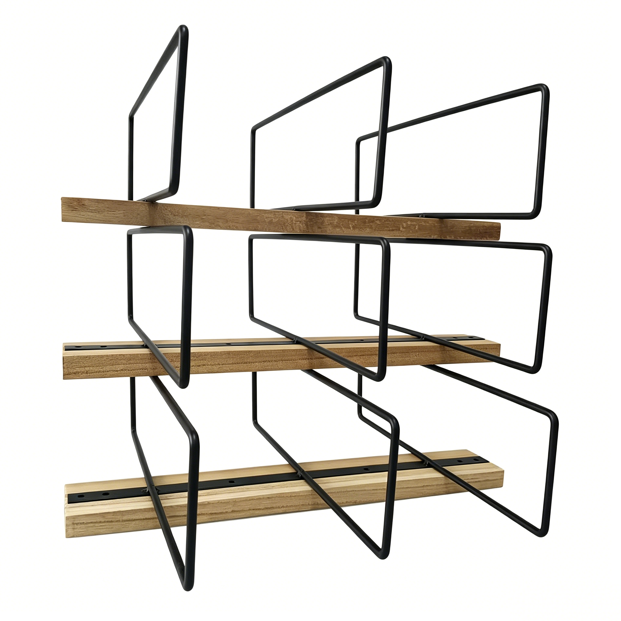 Wall-mounted Wood Wine Rack Ho - Home Bar Stand 评论和价格