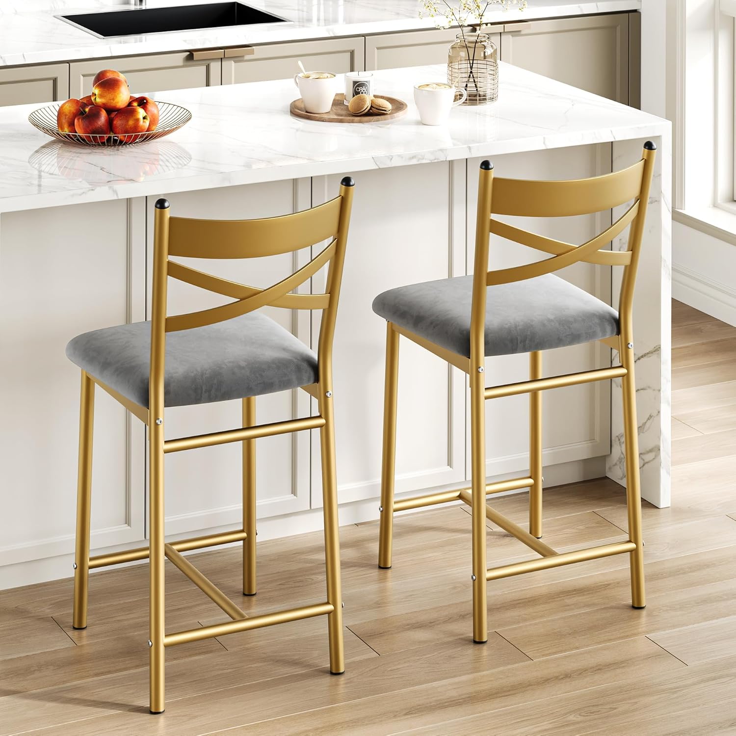 26 Inch Bar Stools Set Of 2, C - Home Bar Stools 评论和价格