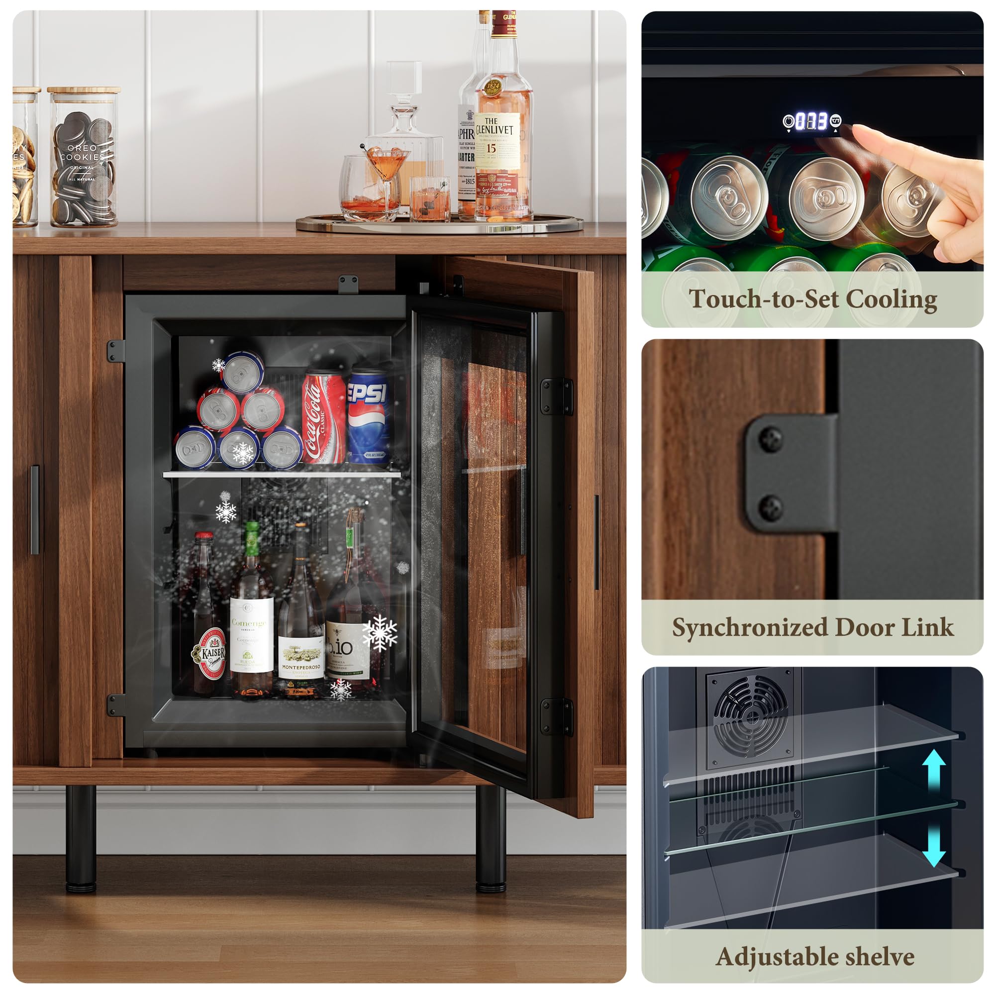 70 Inch Coffee Bar Cabinet Wit - Home Bar And Fridge 评论和价格