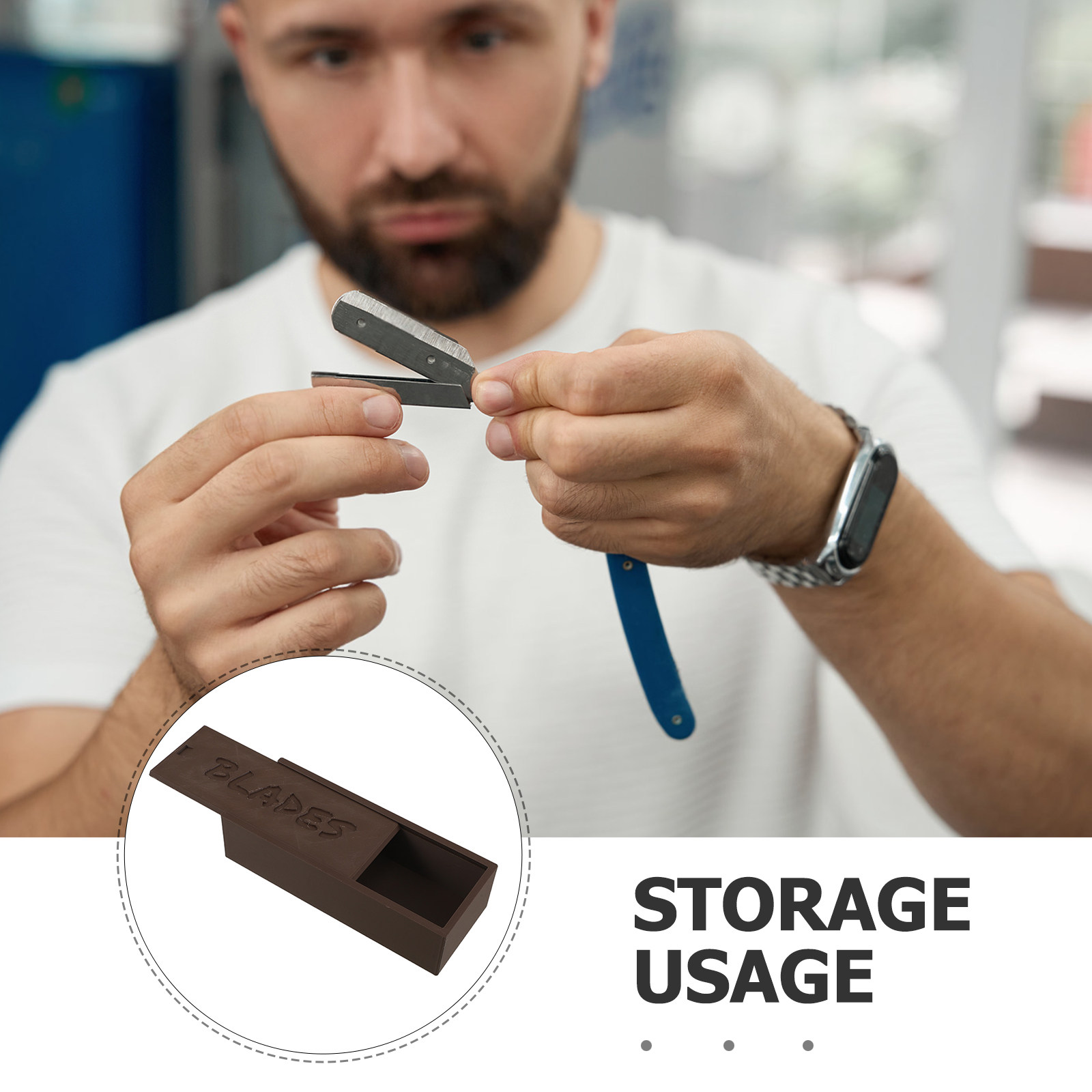 Plastic Brown Blade Storage Do - Home Barber 评论和价格