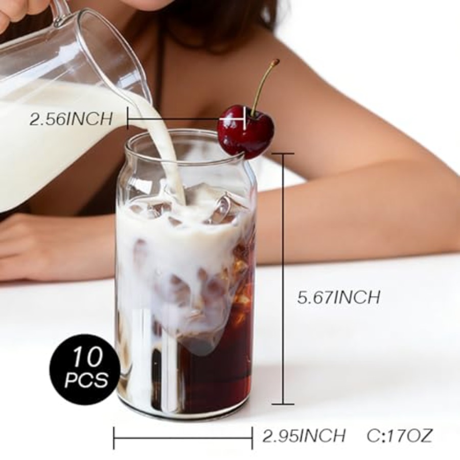Drinking Glasses Set of 10, 17 - Highball Glass Set 评论和价格