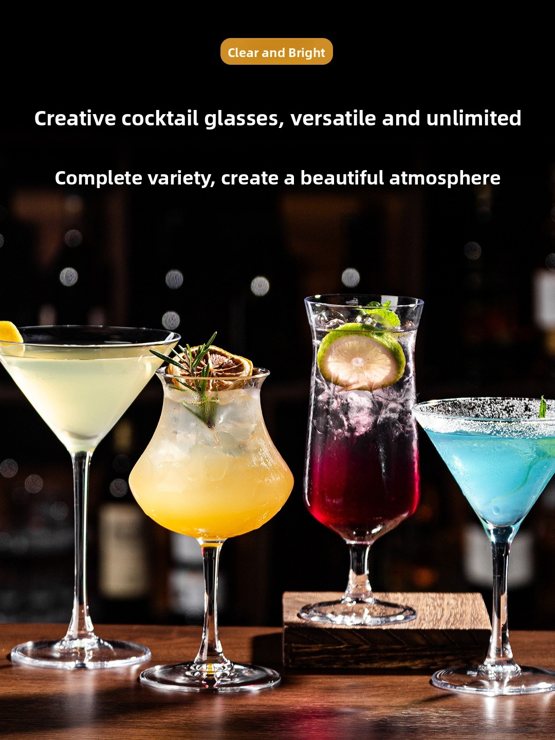 Premium Crystal Glass Cocktail - Highball Glass Set 评论和价格