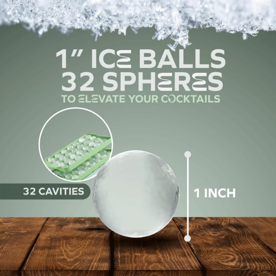 Round Ice Ball Mold Tray 1 Pac - Ice Mold Sphere 评论和价格