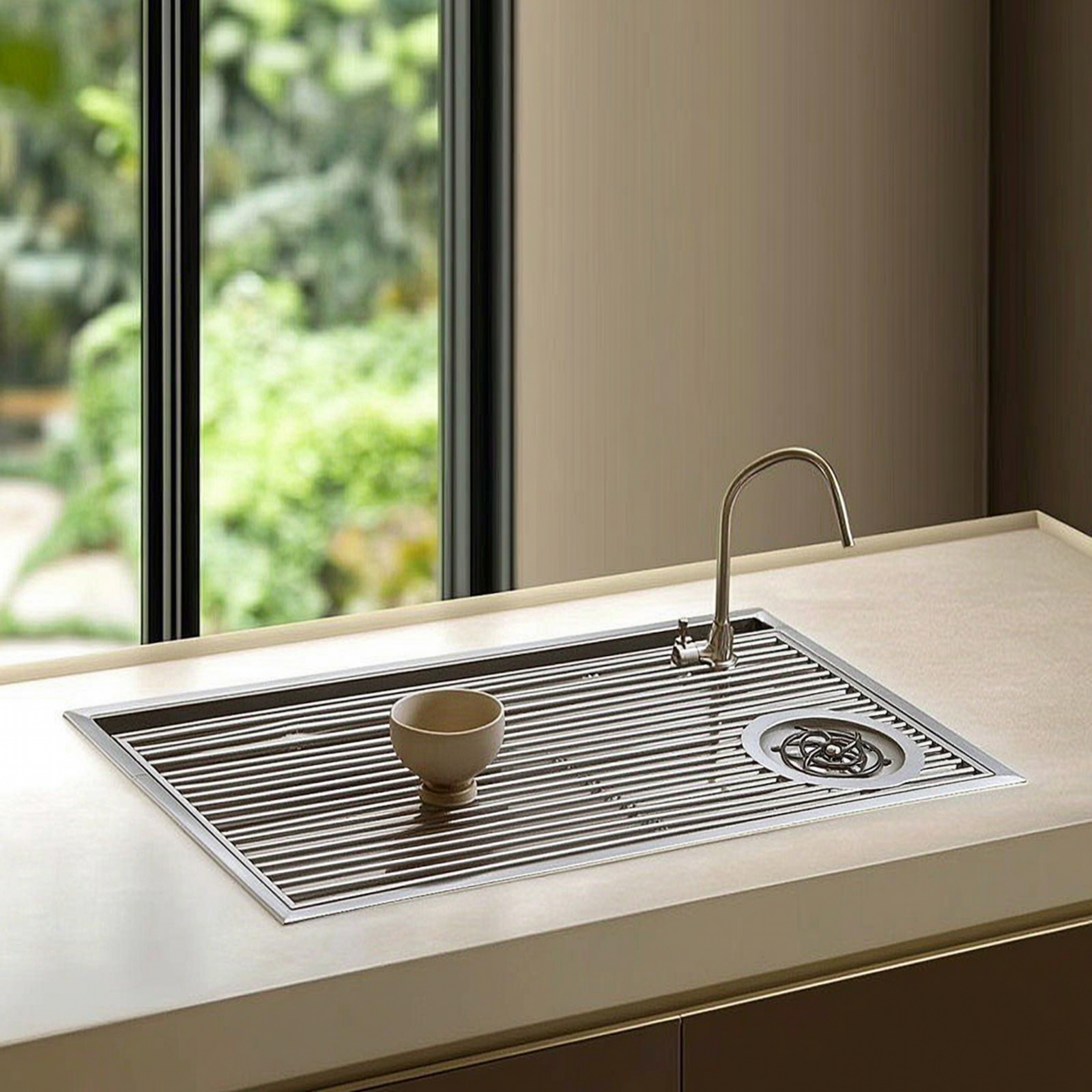 Inset Tea Tray with Faucet Ope - Home Barista 评论和价格